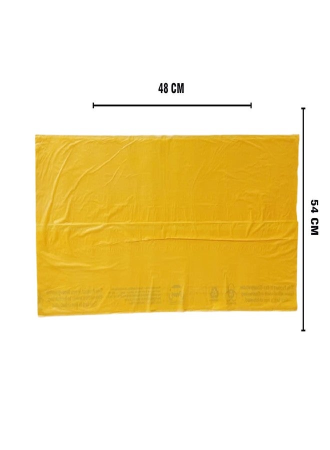 KWEL Plastic Disposable Garbage Bags/Dustbin Covers, 3 Packs Of 30 Pieces-90 Bags Medium (19" X 21") Yellow - Image 5